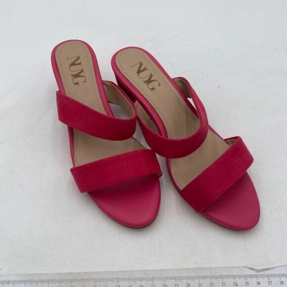 Women's Block Heel Dual Straps Slide Sandals - Picture 3 of 7